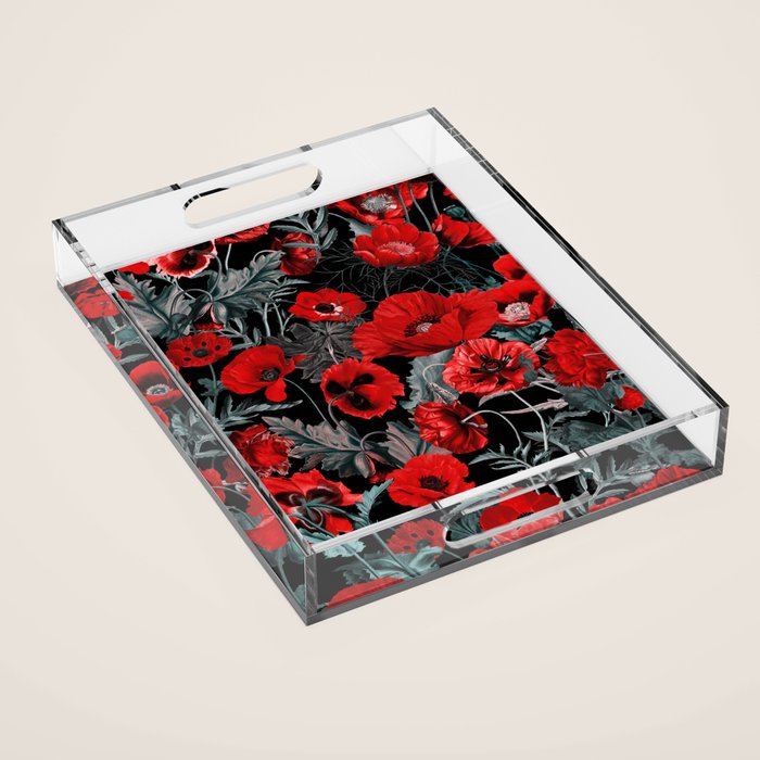 Poppy Garden Acrylic Tray Gallery Image 1