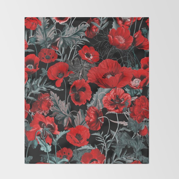 Poppy Garden Throw Blanket Gallery Image 2