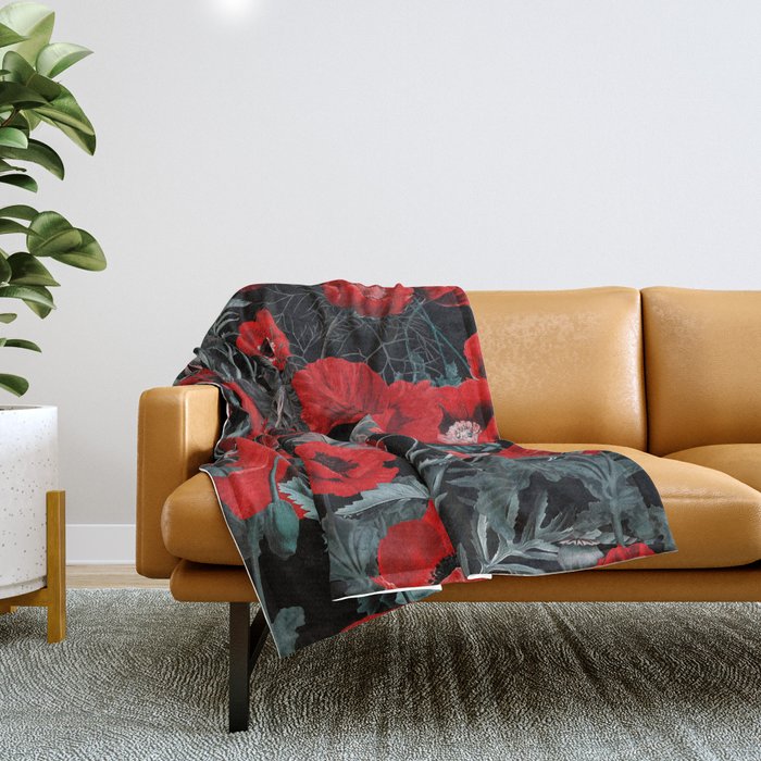 Poppy Garden Throw Blanket Gallery Image 1