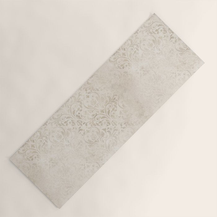 Elegant Ivory Damask 2 Yoga Mat Gallery Image 1
