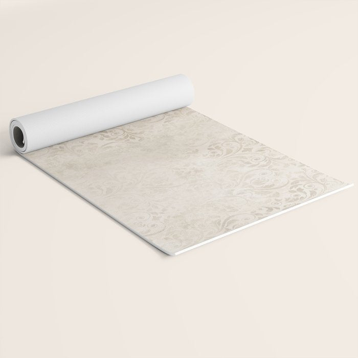 Elegant Ivory Damask 2 Yoga Mat Gallery Image 2