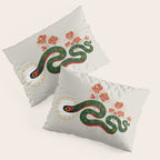 Snake and flowers Pillow Sham Gallery Image 3