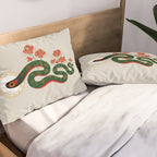 Snake and flowers Pillow Sham Gallery Image 2
