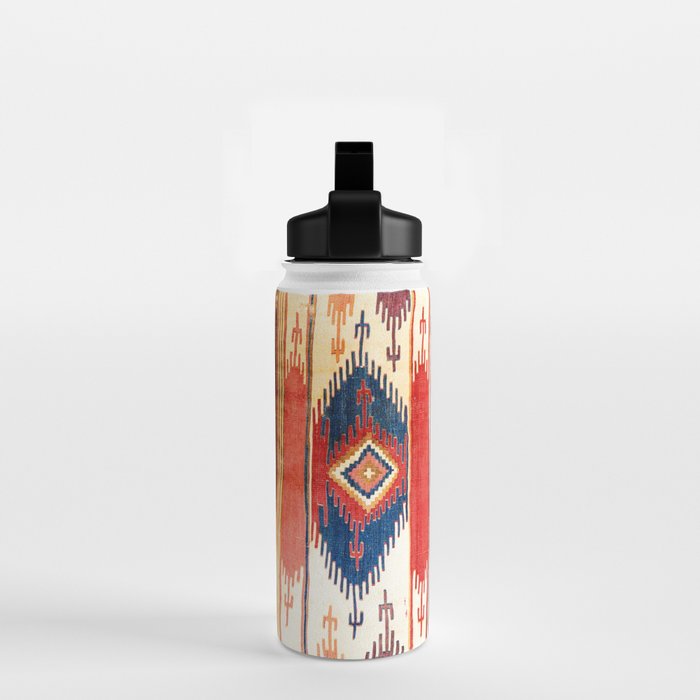 Aksaray Antique Cappadocian Turkish Kilim Print Water Bottle Gallery Image 2
