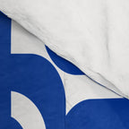 Bright Blue and White Mid-century Modern Loop Pattern  Comforter Gallery Image 4