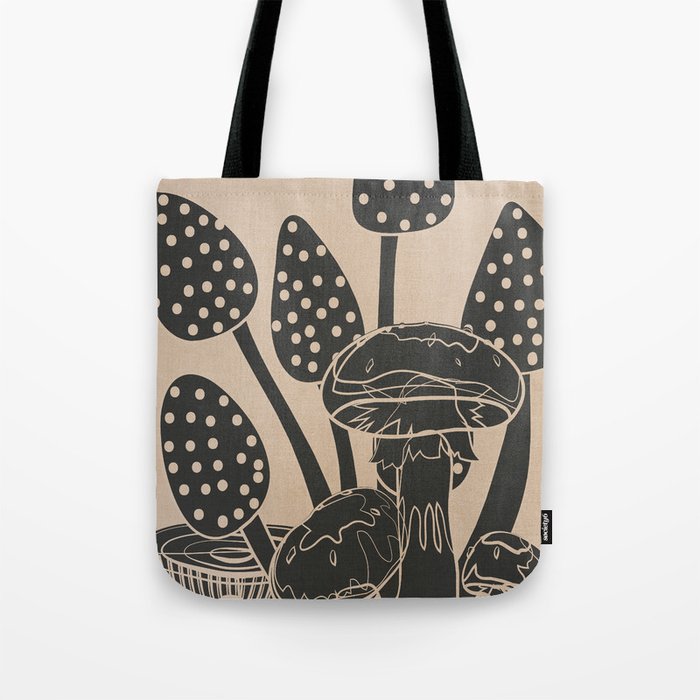 Abstract Mushrooms 6 Tote Bag Gallery Image 1