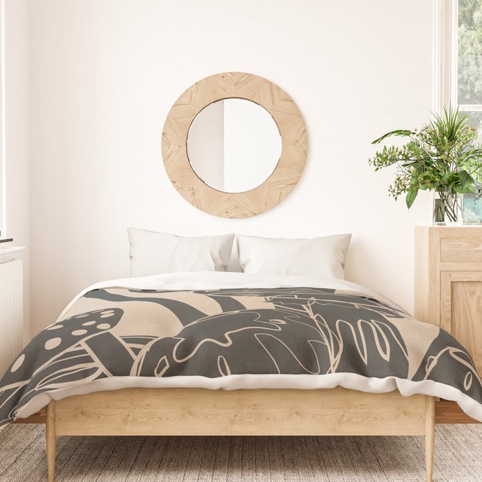Abstract Mushrooms 6 Duvet Cover Gallery Image 3