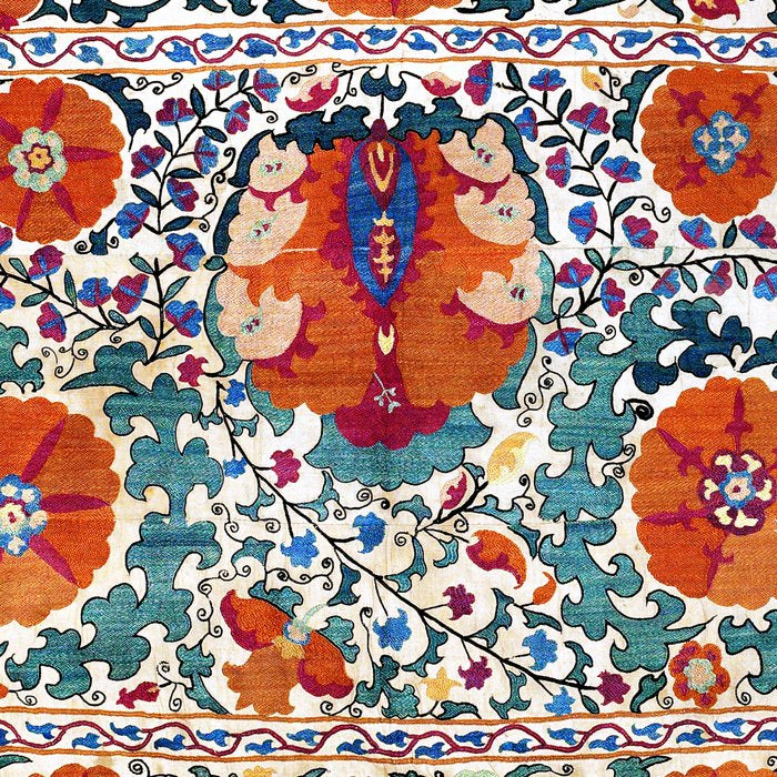 Shakhrisyabz Suzani Uzbekistan Antique Embroidery Print Coffee Mug Gallery Image 2