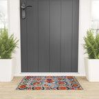 Shakhrisyabz Suzani Uzbekistan Antique Embroidery Print Welcome Mat Gallery Image 3