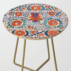 Shakhrisyabz Suzani Uzbekistan Antique Embroidery Print Side Table Gallery Image 2