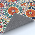 Shakhrisyabz Suzani Uzbekistan Antique Embroidery Print Rug Gallery Image 4