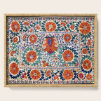 Shakhrisyabz Suzani Uzbekistan Antique Embroidery Print Serving Tray Gallery Image 1