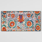 Shakhrisyabz Suzani Uzbekistan Antique Embroidery Print Desk Mat Gallery Image 3