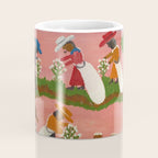 African American Masterpiece 'Six Figures Picking Cotton' folk art painting by Clementine Hunter Coffee Mug Gallery Image 4