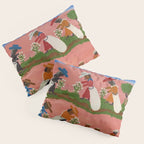 African American Masterpiece 'Six Figures Picking Cotton' folk art painting by Clementine Hunter Pillow Sham Gallery Image 3