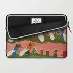 African American Masterpiece 'Six Figures Picking Cotton' folk art painting by Clementine Hunter Laptop Sleeve Gallery Image 2