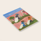 African American Masterpiece 'Six Figures Picking Cotton' folk art painting by Clementine Hunter Notebook Gallery Image 3