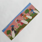African American Masterpiece 'Six Figures Picking Cotton' folk art painting by Clementine Hunter Yoga Mat Gallery Image 1