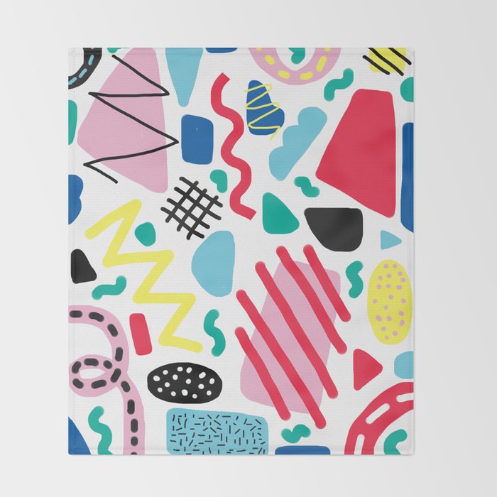 Memphis Pop Throw Blanket Gallery Image 2