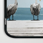 Pelicans on a Pier Watercolor Illustration Laptop Sleeve Gallery Image 3