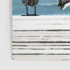 Pelicans on a Pier Watercolor Illustration Poster Gallery Image 3