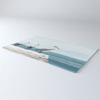 Pelicans on a Pier Watercolor Illustration Rug Gallery Image 3