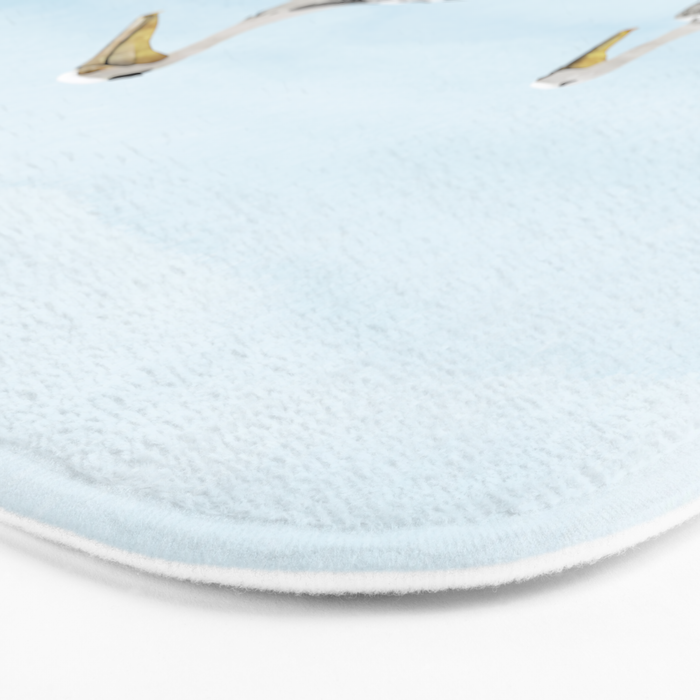 Pelicans on a Pier Watercolor Illustration Bath Mat Gallery Image 3