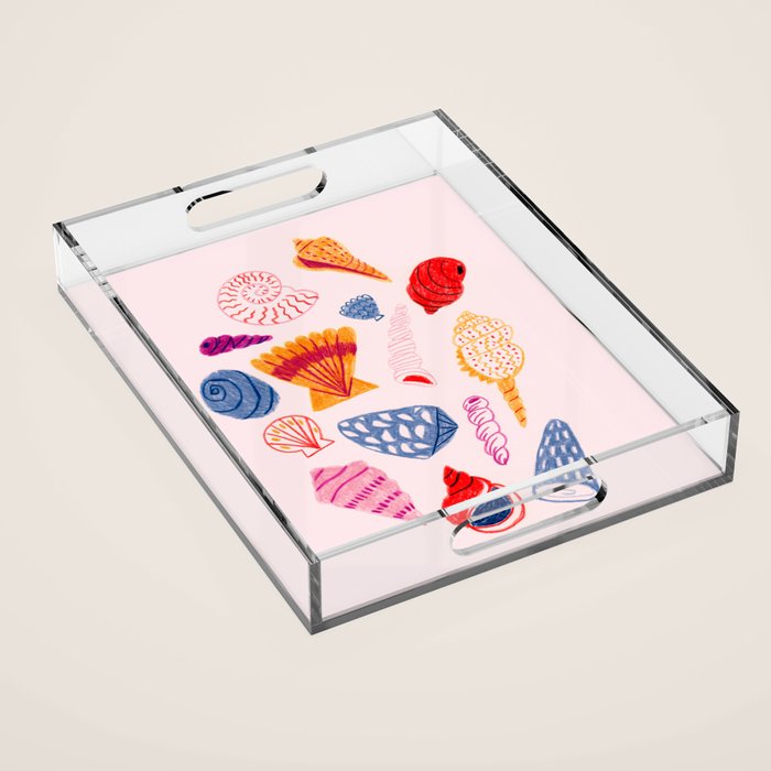 Tropical Seashells Acrylic Tray Gallery Image 1