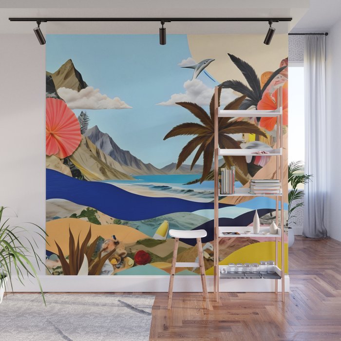 The Beach Bound Surrealist 01, Collage Fantastic Surrealism Wild Fantasy, Ocean Beach Sea Avant-Garde, Creative Photographic Digital Abstract Graphic Wall Mural Gallery Image 1