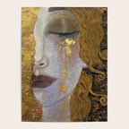 Freya's Tears - Starry Night (Golden Tears) portrait painting by Gustav Klimt Poster Gallery Image 4