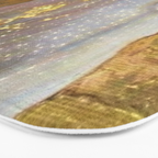 Freya's Tears - Starry Night (Golden Tears) portrait painting by Gustav Klimt Bath Mat Gallery Image 3