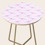 Pink love heart face checkered pattern Side Table Gallery Image 2