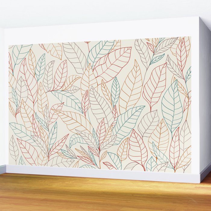 Leaves Wall Mural Gallery Image 2