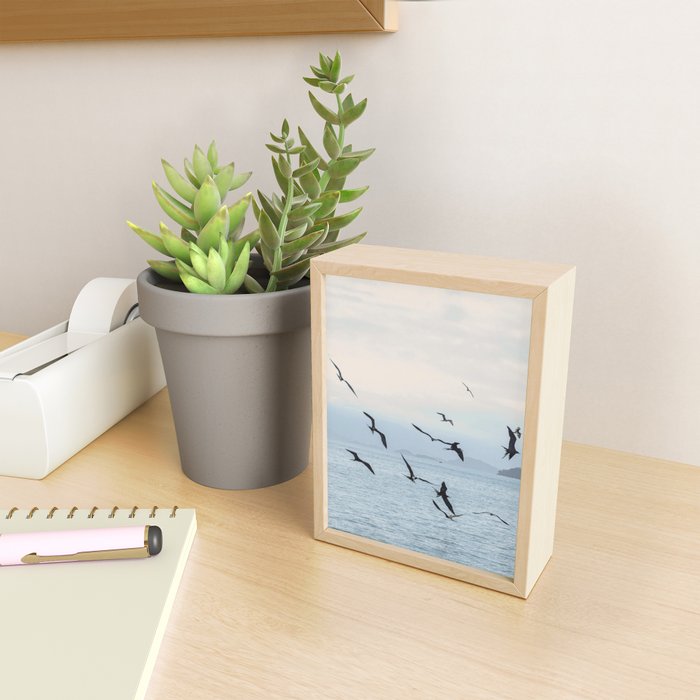 Flock of Birds at Sunset Mini Art Print Gallery Image 2