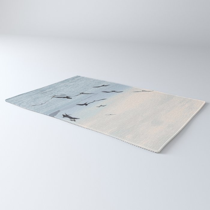 Flock of Birds at Sunset Rug Gallery Image 3
