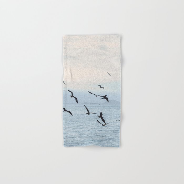 Flock of Birds at Sunset Bath Towel Gallery Image 1