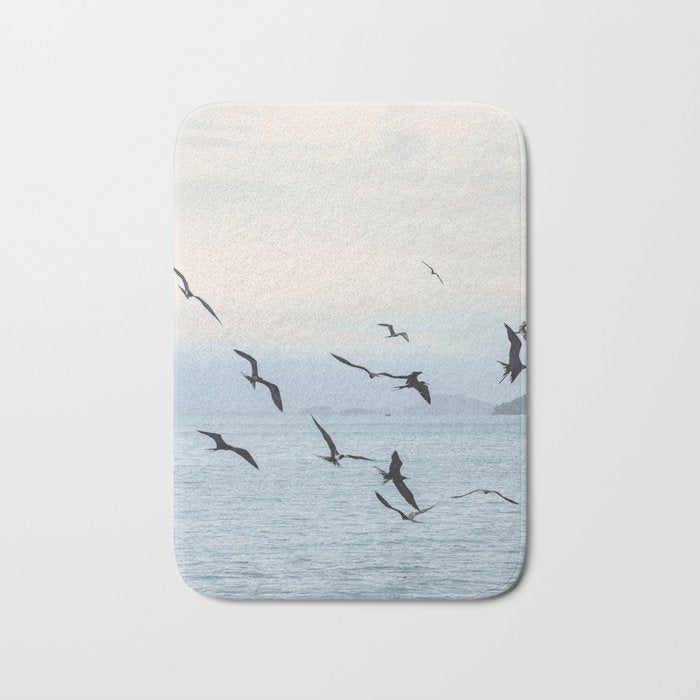 Flock of Birds at Sunset Bath Mat Gallery Image 1