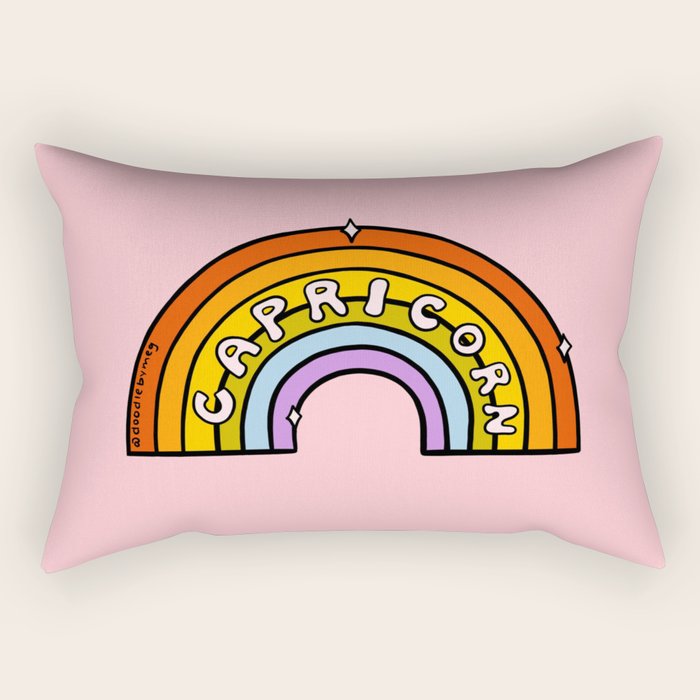 Capricorn Rainbow Rectangular Pillow Gallery Image 1