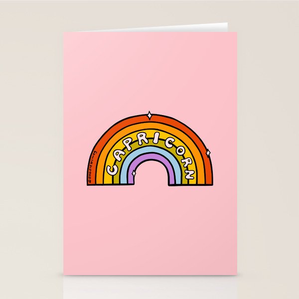 Capricorn Rainbow Stationery Card Gallery Image 1