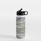 Gray Slate Stone Brick Texture Faux Wall Water Bottle Gallery Image 1