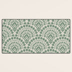 Art Deco Sage Green Boho Desk Mat Gallery Image 3