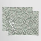 Art Deco Sage Green Boho Placemat Gallery Image 1