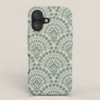 Art Deco Sage Green Boho iPhone Case Gallery Image 1