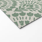 Art Deco Sage Green Boho Welcome Mat Gallery Image 2