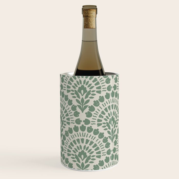 Art Deco Sage Green Boho Wine Chiller Gallery Image 2