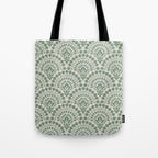Art Deco Sage Green Boho Tote Bag Gallery Image 1