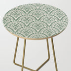 Art Deco Sage Green Boho Side Table Gallery Image 2