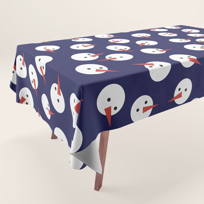 Snowmen pattern on dark Tablecloth Gallery Image 1