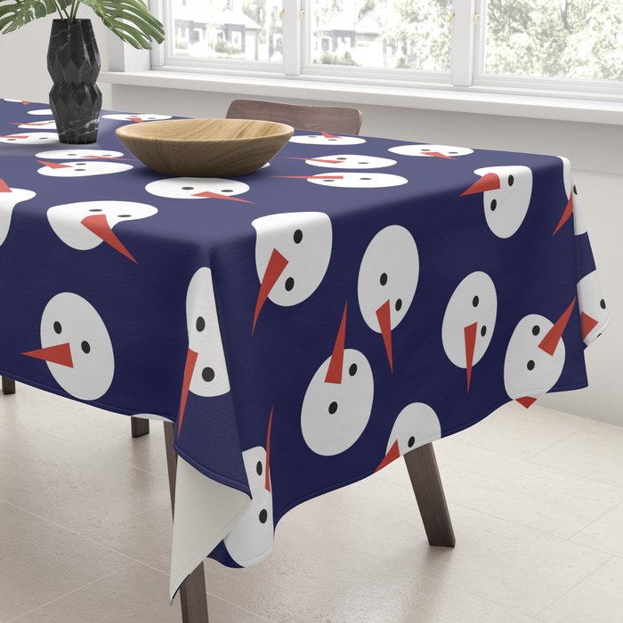 Snowmen pattern on dark Tablecloth Gallery Image 3
