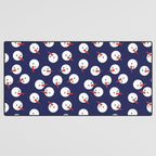 Snowmen pattern on dark Desk Mat Gallery Image 3